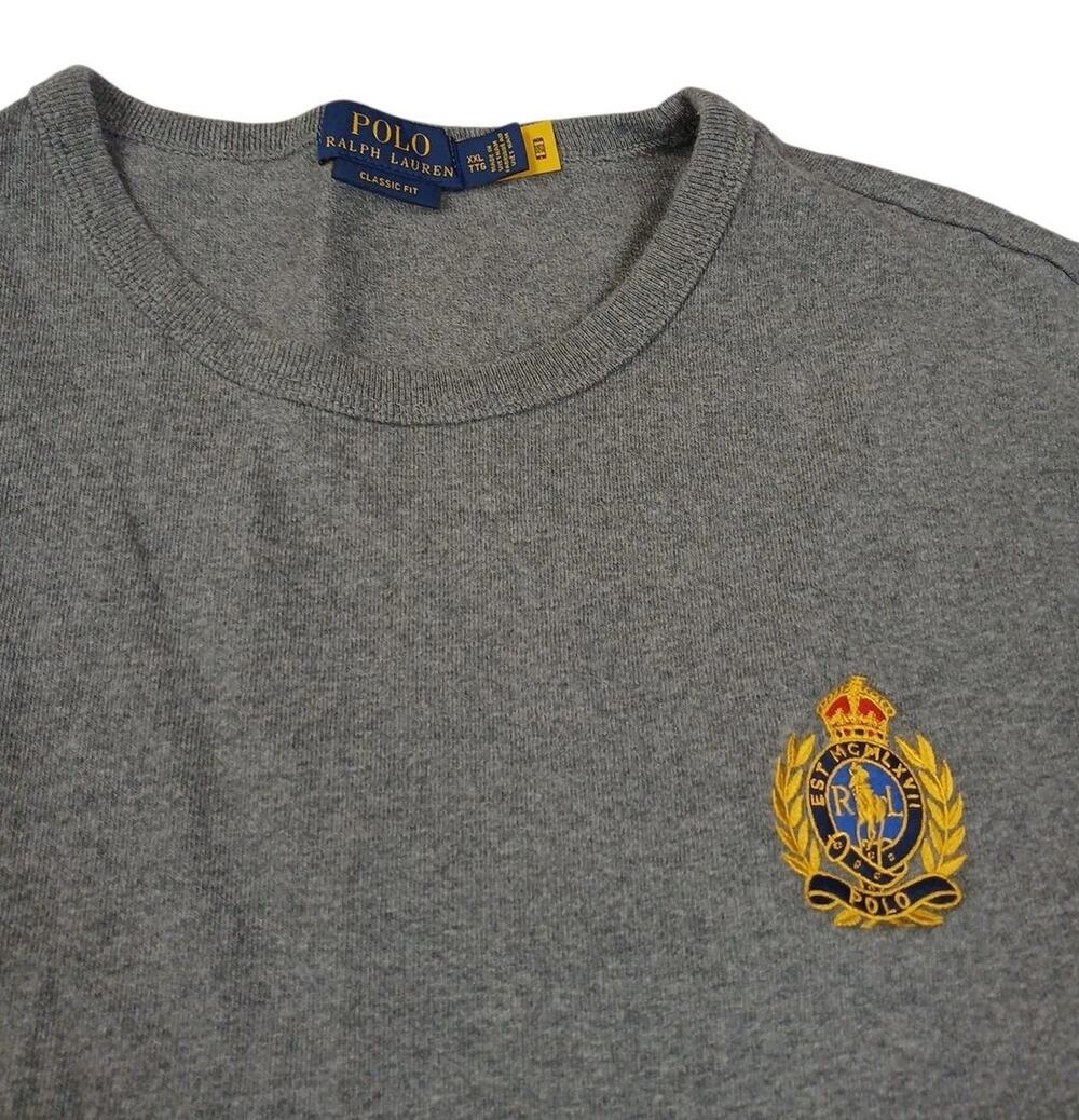 Polo Ralph Lauren Crest Shirt Medium Modern SZ XXL TShirt Thicker Classic Fit